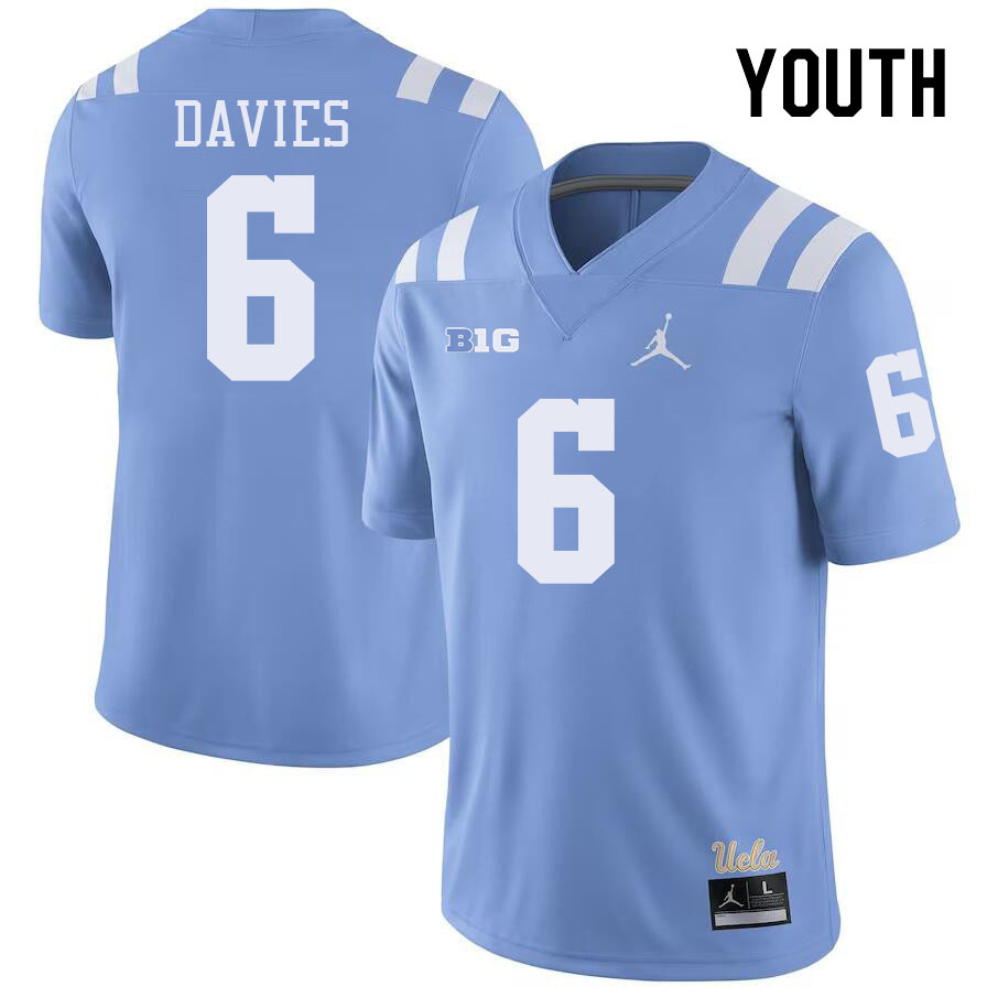 Youth #6 Jaylin Davies Big 10 Conference College Football Jerseys Stitched-Power Blue